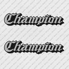 CHAMPION BOAT 90's STYLE SILVER DECALS STICKERS Set of 2 16.7