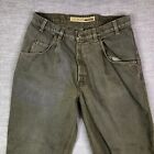 VTG Levi's Jeans Mens 32x31 Green USA Made Loose Baggy Tapered Faded Tag 36x30
