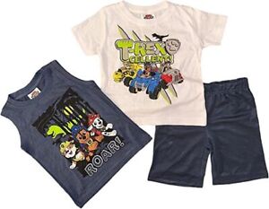 Nickelodeon Paw Patrol Toddler Boys T-Rex 3pc Top & Short Set Size 2T 3T 4T