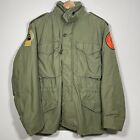Alpha Industries Green Cold Weather Zip Up Lined Field Coat Men Size Small Short