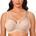 WIRELESS FULL COVERAGE BRA WIDE STRAPS SUPPORT UNLINED PLUS SIZE 34-56 CD/DDFGHI
