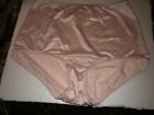 Vintage Vassarette Shiny Satin-Look Nylon Beige Panty Size 3XL /48