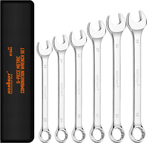 Large Wrench Set with Rolling Pouch | Metric | 6-Piece | 23Mm, 24Mm, 26Mm, 27Mm,