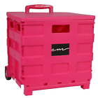 Pink Collapsible Storage Cart for Crafts & Hobby Supplies, Pink