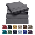 Mellanni 4-Piece Bed Sheet Set, Deep Pocket, Wrinkle, Stain Resistant Microfiber