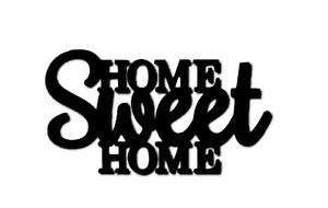 Home sweet home sign cut out word art farmhouse wall decor MDF 12