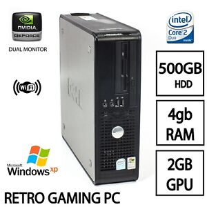 DELL Windows XP Retro Gaming PC - NVIDIA GeForce GT730, 4GB Ram, 500GB HDD