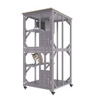 VEVOR Cat House Outdoor 3-Tier Large Catio on Wheels 64.1 in with A Resting Box
