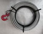 Steel Cable 8.3mm Winch Wire Rope w/ Hook 20m 800KG