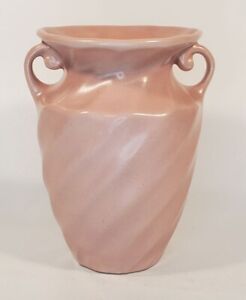 New ListingVintage Vase Pink Swirl Pottery Unmarked Metlox?