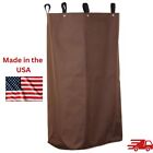 Replacement Housekeeping Cart Bag 30 in Brown High Capacity Nylon Straps & Snaps