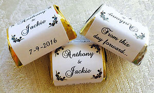 300 SCROLL BORDER WEDDING Hershey Nugget WRAPPERS/LABELS personalized FAVORS
