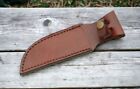 FIXED-BLADE KNIFE BELT SHEATH | Brown Leather 8