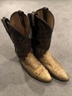 Dan Post Cowboy Western Style Python Snakeskin Men’s Vintage Boots Size 11D