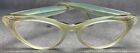 Vintage Translucent Frosted Green Lucite Cat Eye Glasses France Small Child Sz
