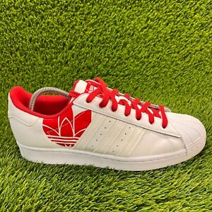 Adidas Originals Superstar Mens Size 10 White Red Athletic Shoes Sneakers FY2828