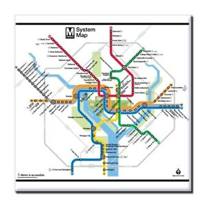 Washington DC (WMATA) Metro DC Metrorail System Map Magnet
