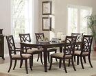 Traditional Formal Dining 7pc Set Table w Leaves Chairs Kitchen Dining Furniture