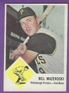 1963 Fleer - #59  Bill Mazeroski - Pittsburgh Pirates - Ex