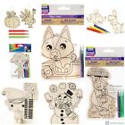 6 PACK Wood and Markers Craft Kits for Kids Darice Brand 4