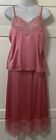 Flaw Vintage Vassarette Camisole & Half Slip Large Set Pink Nylon w/ Lace 40/Lg