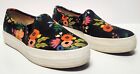 Ked's Sneakers Rifle Paper Black Colorful Floral WOM 7.5 Slip On Shoes WF57133