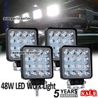 4 x LED Work Light Flood SPOT Lights For Truck Off Road Tractor ATV Round 48W