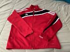 Adidas Clima365 Red & White & Black Zip Front Jacket Youth Boy's M