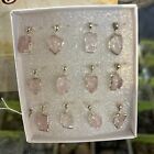 natural rose quartz 925 sterling silver pendant With18” Sterling