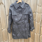 Velez Leather Dark Trench Coat Columbian Designer