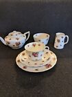 Royal Doulton E 3111 Rosebud Pattern tea for one teapot trio jug bowl 1945-1961