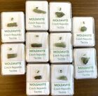 Rare Authentic Moldavite: Cosmic Power - Natural and Faceted in Acrylic Boxes