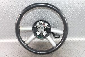 07-10 Wrangler *WORN* Black Leather Driver Column Steering Wheel OEM (For: 2008 Jeep Wrangler)