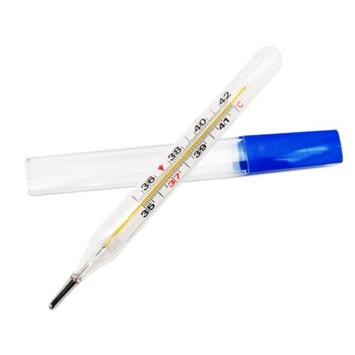 Mercury-Free Dual Scale Medical Traditional Glass Accuracy Thermometer 2ml