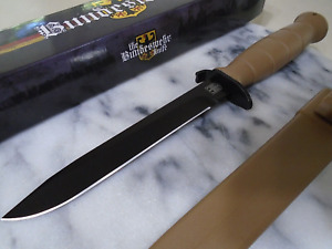 Bundeswehr German Military Combat Dagger Knife Fixed Blade Locking Sheath Tan