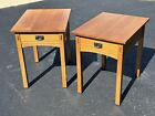 Pair Of Mission Collection By Stickley Oak End Tables
