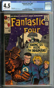FANTASTIC FOUR #45 CGC 4.5 OW/WH PAGES // 1ST APPEARANCE OF THE INHUMANS 1965