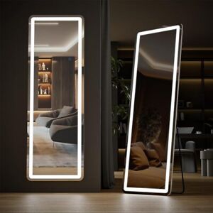 Floor Mirror with LED Light 64