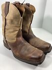 Ariat Rambler Boots Men Size 12 D Brown Distressed Leather Square Toe Western
