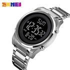 SKMEI Digital 2 Time Men's Watch Steel LED Wristwatch With Electronic Alarm Gift