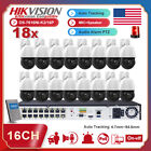 Hikvision 16CH System 18XZoom 5MP PTZ IP Camera 360° Auto Track PoE 4K NVR Lot
