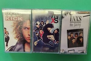 Lot of 3 Tested INXS Cassette Tapes Kick X The Swing 1980s Pop 1990s Rock