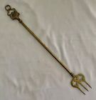 Antique Victorian Brass English  Long Toasting Fork..
