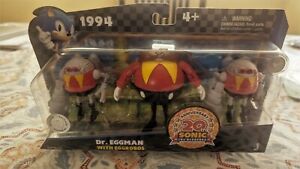 Sonic The Hedgehog 20th Anniversary Dr. Eggman with Eggrobos Figures BRAND NEW!