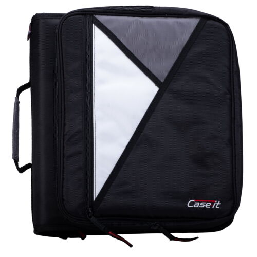 2-inch 3-Ring Zipper Binder, Holds 13-inch Laptop, Black,product height 13.11