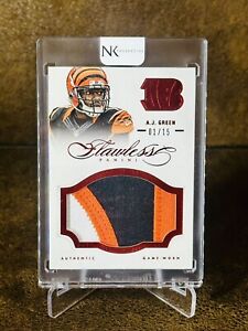 New Listing2014 Flawless Aj Green Patch Ruby SP/15 (Game Used)