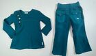 Naartjie Girl’s Green 100% Cotton Long Sleeve Star Shirt Cord Pants 2Pc Set 4