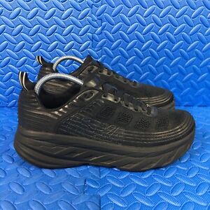 Hoka One One Bondi 7 Womens Running Shoes Black Comfort Athletic Sneakers Sz 10