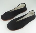 Men's Casual Slip On Cotton V Shoes Kung Fu Martial Arts Black Sizes 41 - 48 New