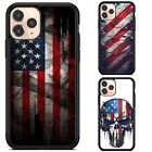 For iPhone 14 15 Plus Pro Max Sticker skull flag USA Anti-Scratch